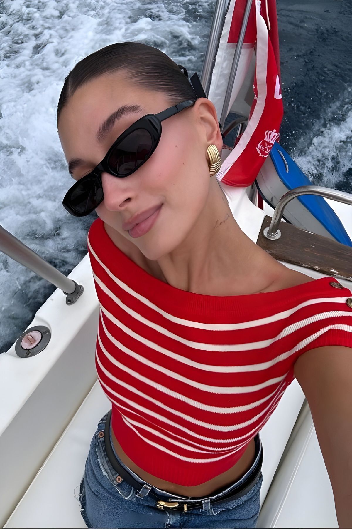 نظارة شمسية Eyesofia Laurent بتصميم رفيع وواقي من الأشعة فوق البنفسجية 400 للجنسين باللون الأسود