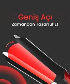 DEMPOWER Dp-08 Seramik Kaplı Kırmızı Detay Saç Düzleştirici - Görsel 3