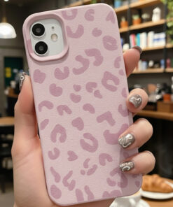 Alternative view of Fibaks iPhone 11 Kılıf Pembe Leopar Desenli İnce Yumuşak Silikon