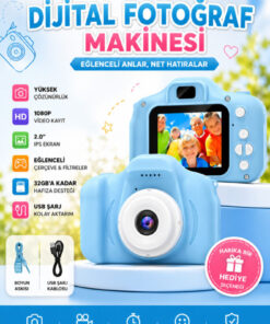 İTHALCİM Dijital Fotoğraf Makinesi Çocuk Mini 1080p Hd Kamera Selfie