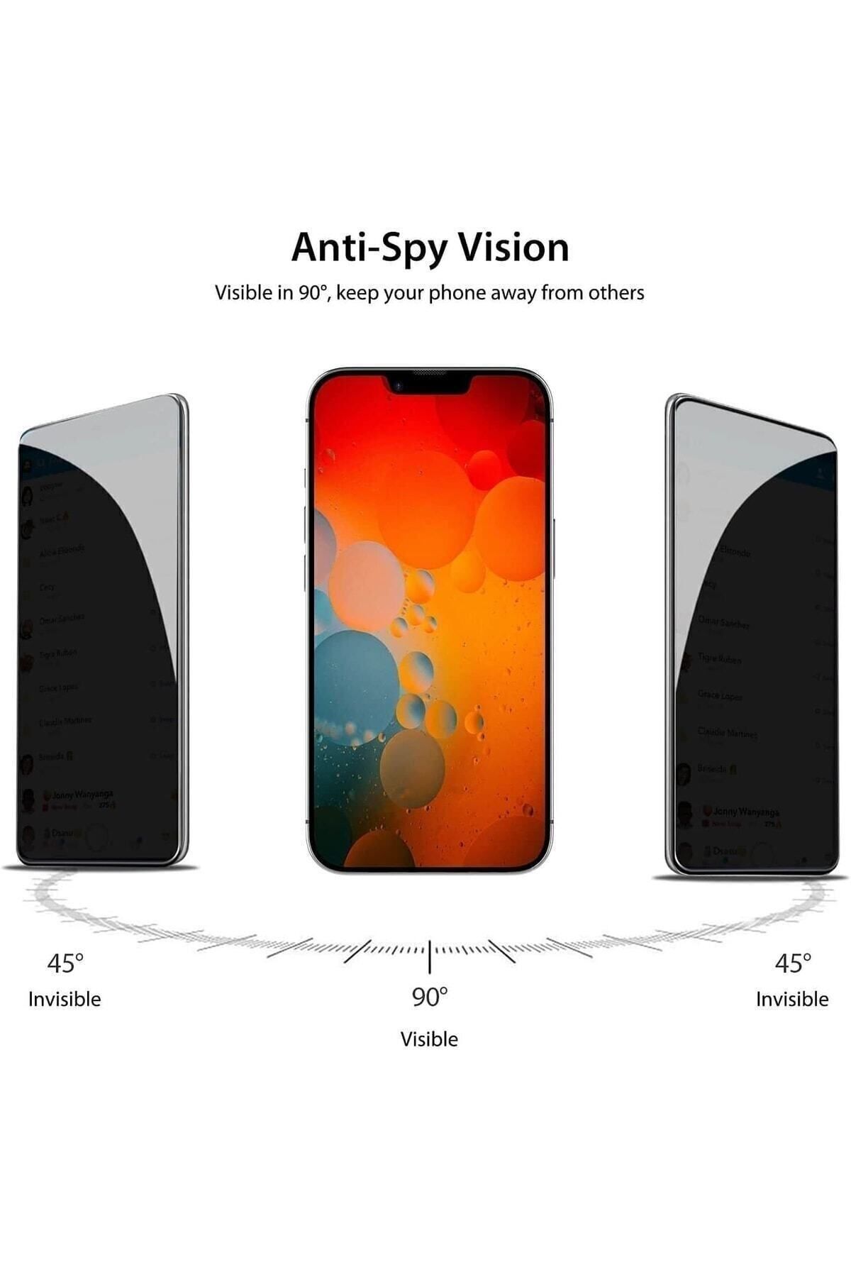 Powerfox iPhone 11 Uyumlu Privacy Hayalet Kırılmaz Cam Tam Kaplayan Gizlilikli Ekran Koruyucu 9H