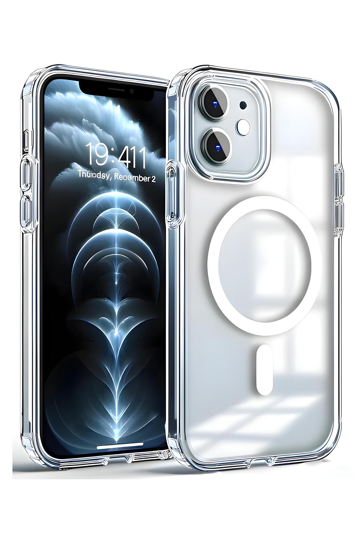 Powerfox Iphone 11 Uyumlu Gerçek Magsafe Özellikli Sert Şeffaf Kılıf - Görsel 3