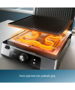 Philips 5000 Serisi, 2200W, Izgara ve Tost Makinesi, Izgara için Tam Açılır, HD6301/90 - Görsel 3