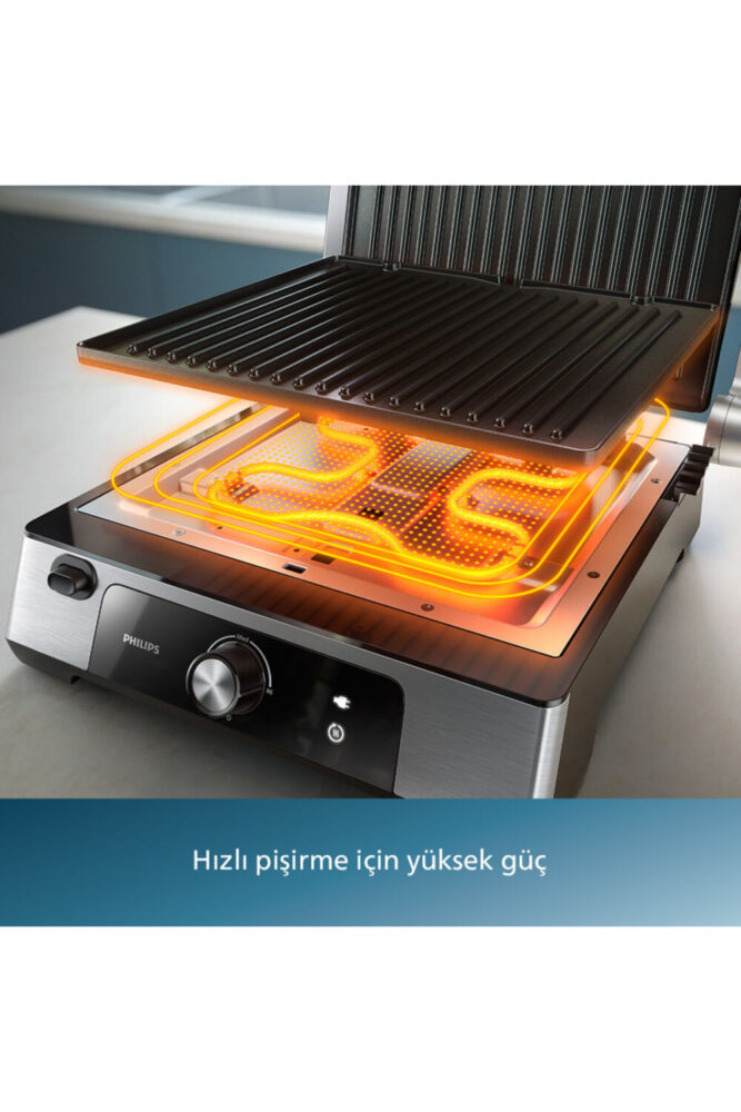 Philips 5000 Serisi, 2200W, Izgara ve Tost Makinesi, Izgara için Tam Açılır, HD6301/90 - Görsel 3