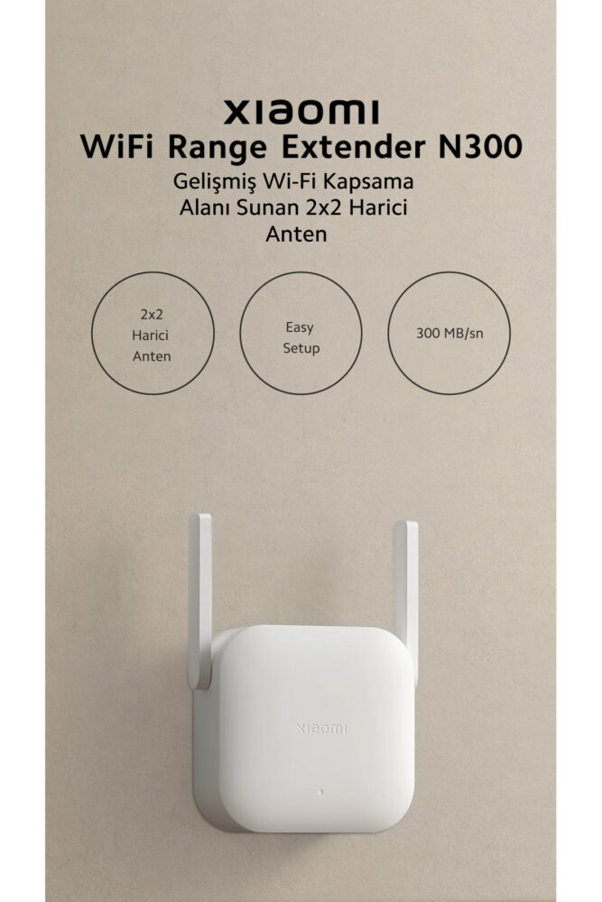 Xiaomi Wifi Pro Sinyal Yaklaştırıcı Güçlendirici N300 (Xiaomi Türkiye Garantili) - Görsel 2