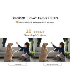 Xiaomi Smart Camera C301 2304p WiFi Akıllı Ev Kamerası - Gece Görüş ve Takip 360 2K (Xiaomi TR Garantili) - Görsel 3