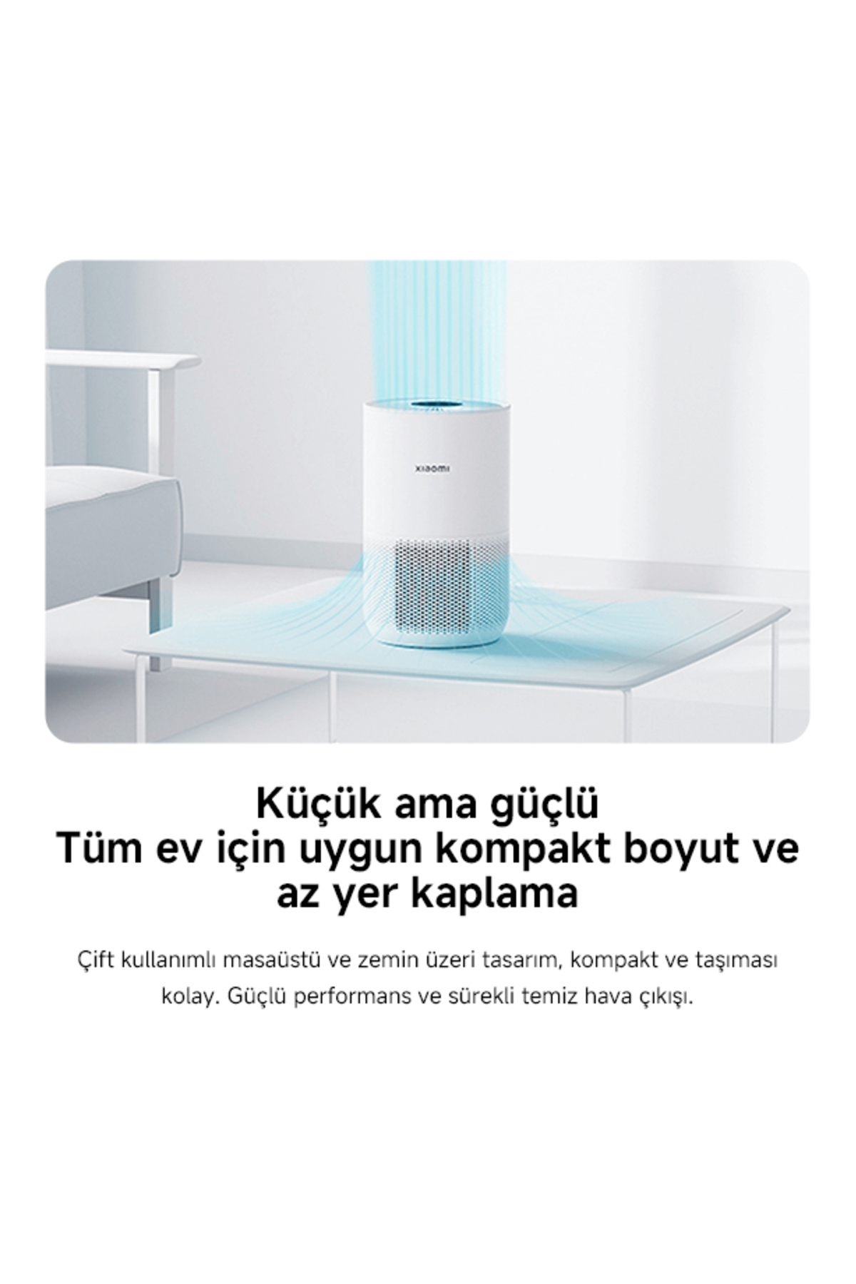 Xiaomi Smart Air Purifier 4 Compact Akıllı Hava Temizleyici (Xiaomi Türkiye Garantili) - Görsel 3