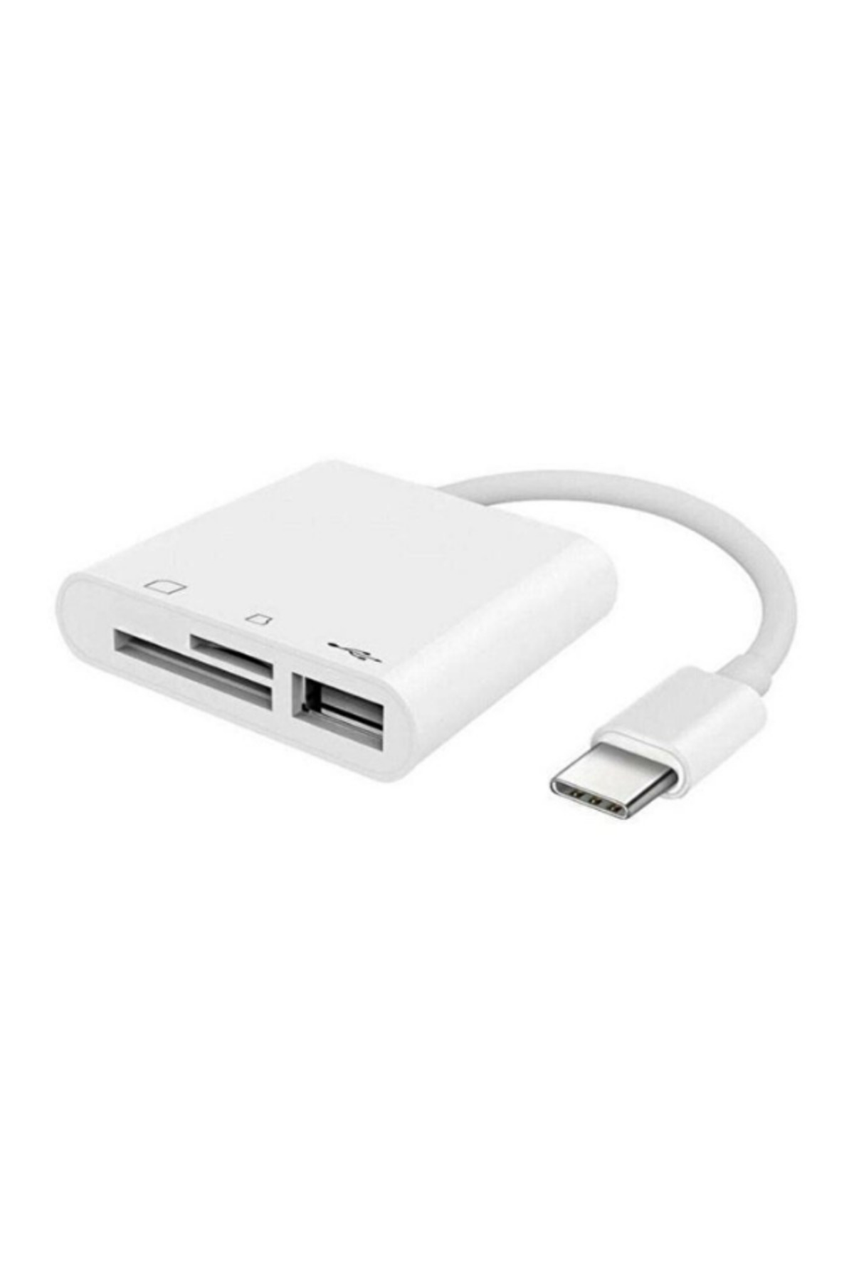 Golden Tech Type C To SD Micro SD TF Kart Okuyucu ve USB Çevirici 3 in 1 Dönüştürücü Adaptör