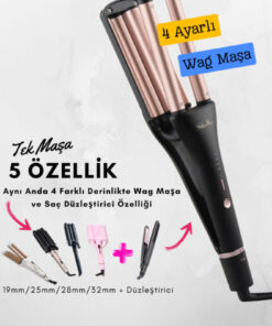 Alternative view of Shibowavy Wag Maşa 4 Ayarlı Siyah Renk (19MM/25MM/28MM/32MM AYARLANABİLİR ÖZELLİKLİ)