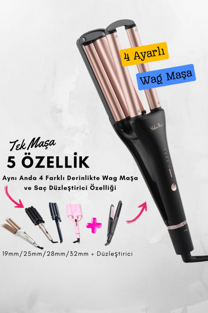Shibowavy Wag Maşa 4 Ayarlı Siyah Renk (19MM/25MM/28MM/32MM AYARLANABİLİR ÖZELLİKLİ) - Görsel 2