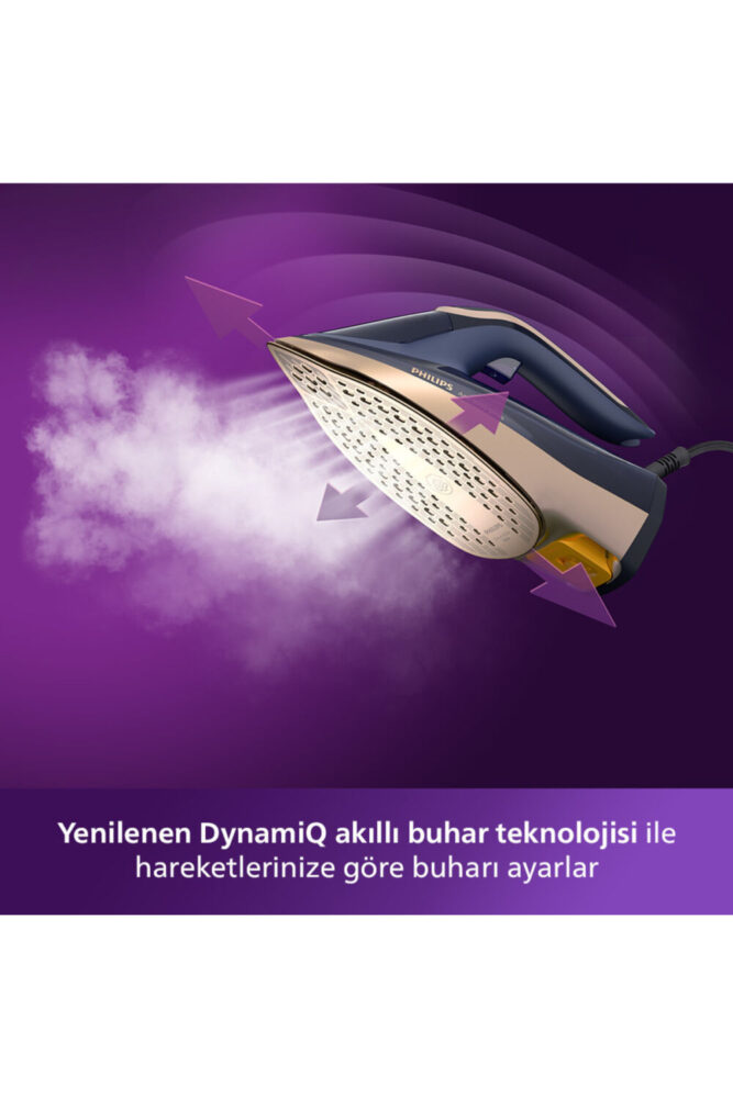 Philips 8000 Serisi Azur Buharlı Ütü, 3000W, 260 g Turbo Şok Buhar, Sıfır Yanık Riski, DST8050/20 - Görsel 2