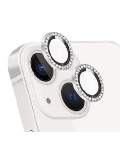EVAX [Taşlı] iPhone 13 / 13 Mini Uyumlu Taşlı Metal Çerçeveli Kamera Lensi Koruyucu