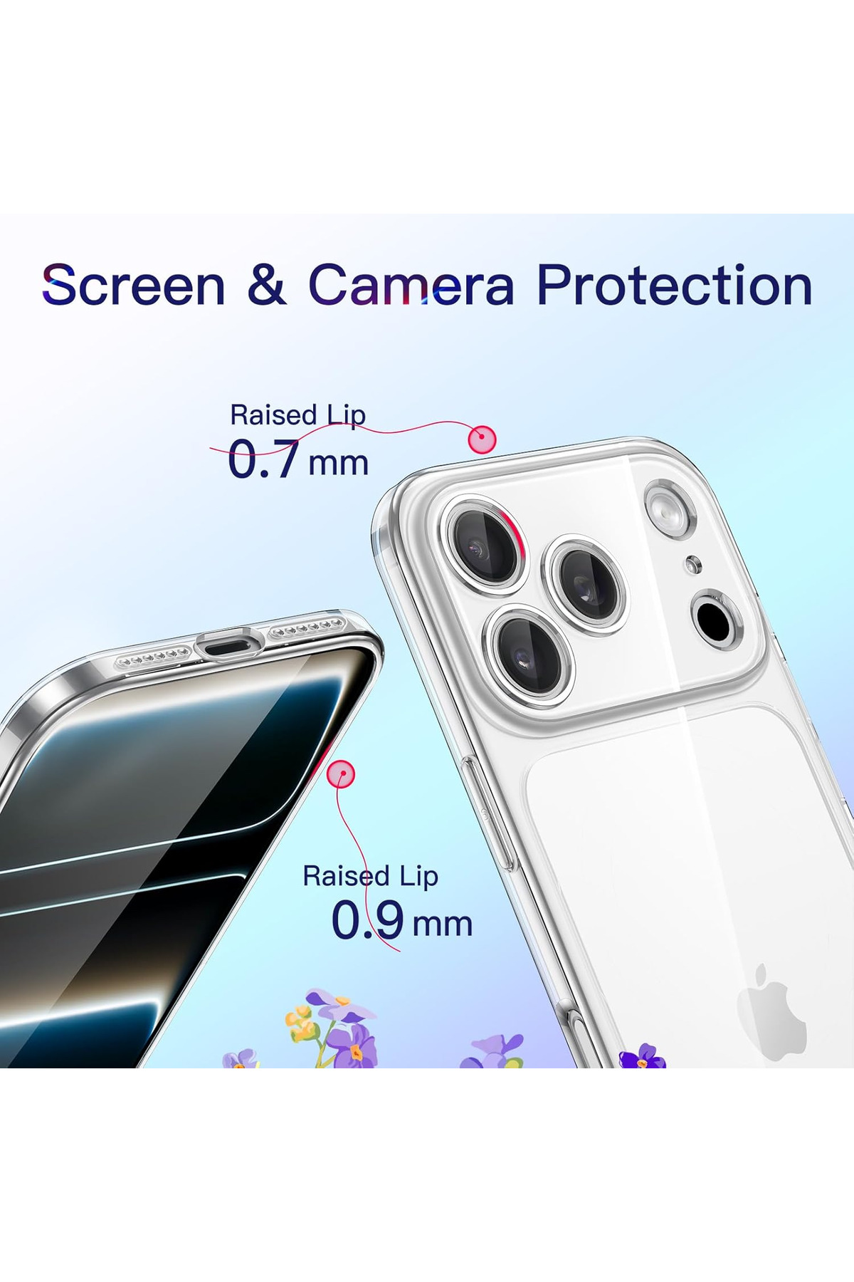 Fibaks iPhone 17 Pro Max Kılıf Şeffaf Kamerası Full Korumalı Yumuşak Darbe Emici Ince Esnek Silikon Kapak - Görsel 3