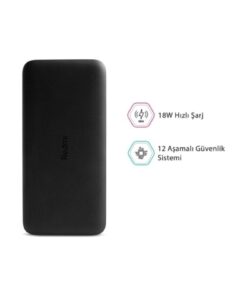 Alternative view of Xiaomi Redmi 20000 Mah Taşınabilir Hızlı Şarj Cihazı - Usb-c - 18w 2 Çıkışlı Powerbank - Siyah