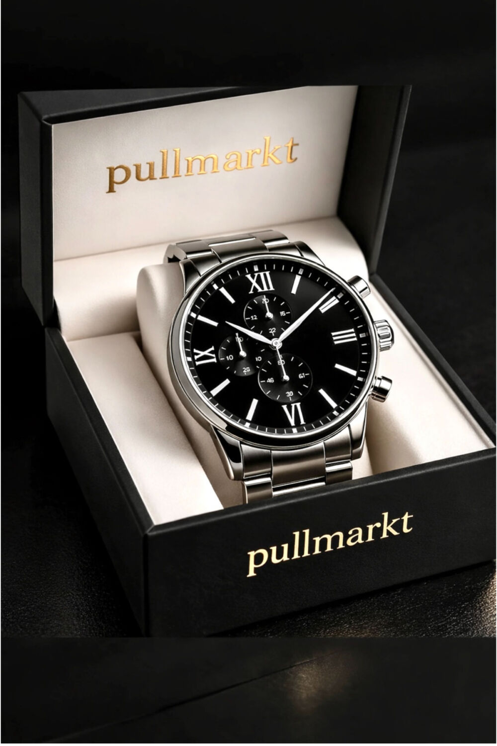 pullmarkt İÇİ SİYAH - Moment Sersi - Çelik Erkek Kol Saati Saatleri Spor