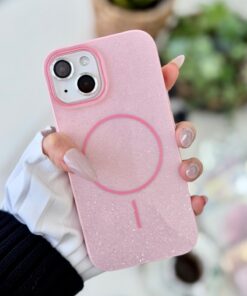 Go Aksesuar Iphone 15 - 14 -13 Uyumlu Glitter MAGSAFE Özellikli Darbe Önleyici Koruyucu Kılıf - Görsel 3