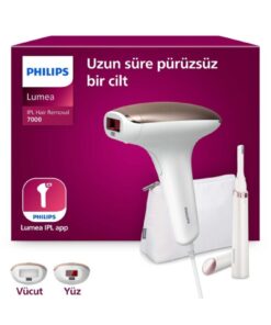 Philips Lumea 7000 Serisi BRI921/00 IPL Tüy Alma, Tüy Kısaltıcı,Vücut ve Yüz için 2 Başlık, Çanta