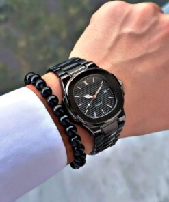 Tisaati Özel Tasarım Eşref Tek Saat Modeli Metal Kordon Takvimli Erkek Kol Saati-Bileklik Hediyeli - Görsel 3