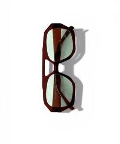 Alternative view of REN EYEWEAR RIVER Kadın Güneş Gözlüğü Kahverengi Çerçeve Yeşil Cam UV400 Korumalı Köşeli Yeni Sezon