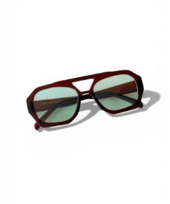 REN EYEWEAR RIVER Kadın Güneş Gözlüğü Kahverengi Çerçeve Yeşil Cam UV400 Korumalı Köşeli Yeni Sezon - Görsel 3