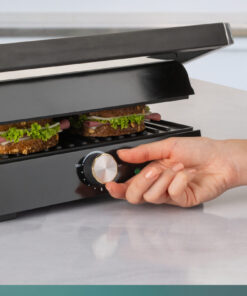 HOMEND Grilliant 1349H 4 Dilim Kapasiteli Gövdeli Döküm Plakalı Tost ve Izgara Makinesi Inox 2000W - Görsel 3