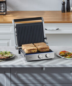 HOMEND Grilliant 1344h Inox Gövdeli, Döküm Çıkarılabilir Plakalı Tost Ve Izgara Makinesi