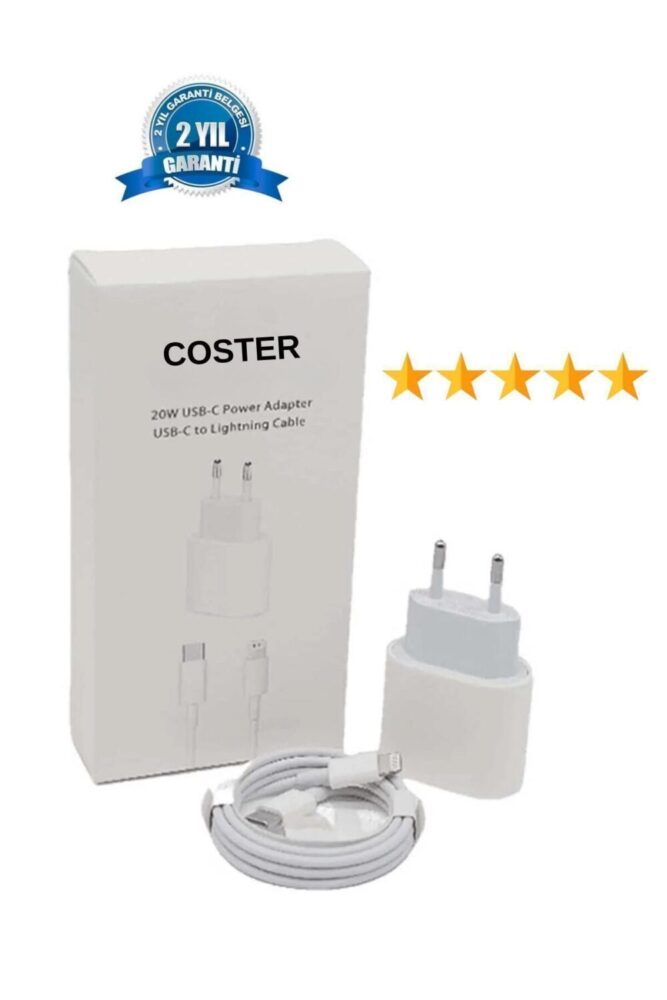 COSTER Iphone Tüm Uyumlu Hızlı Şarj Aleti Adaptör Kablo Plus 6 7 8 X 11 12 13 14 Pro Max - Görsel 2