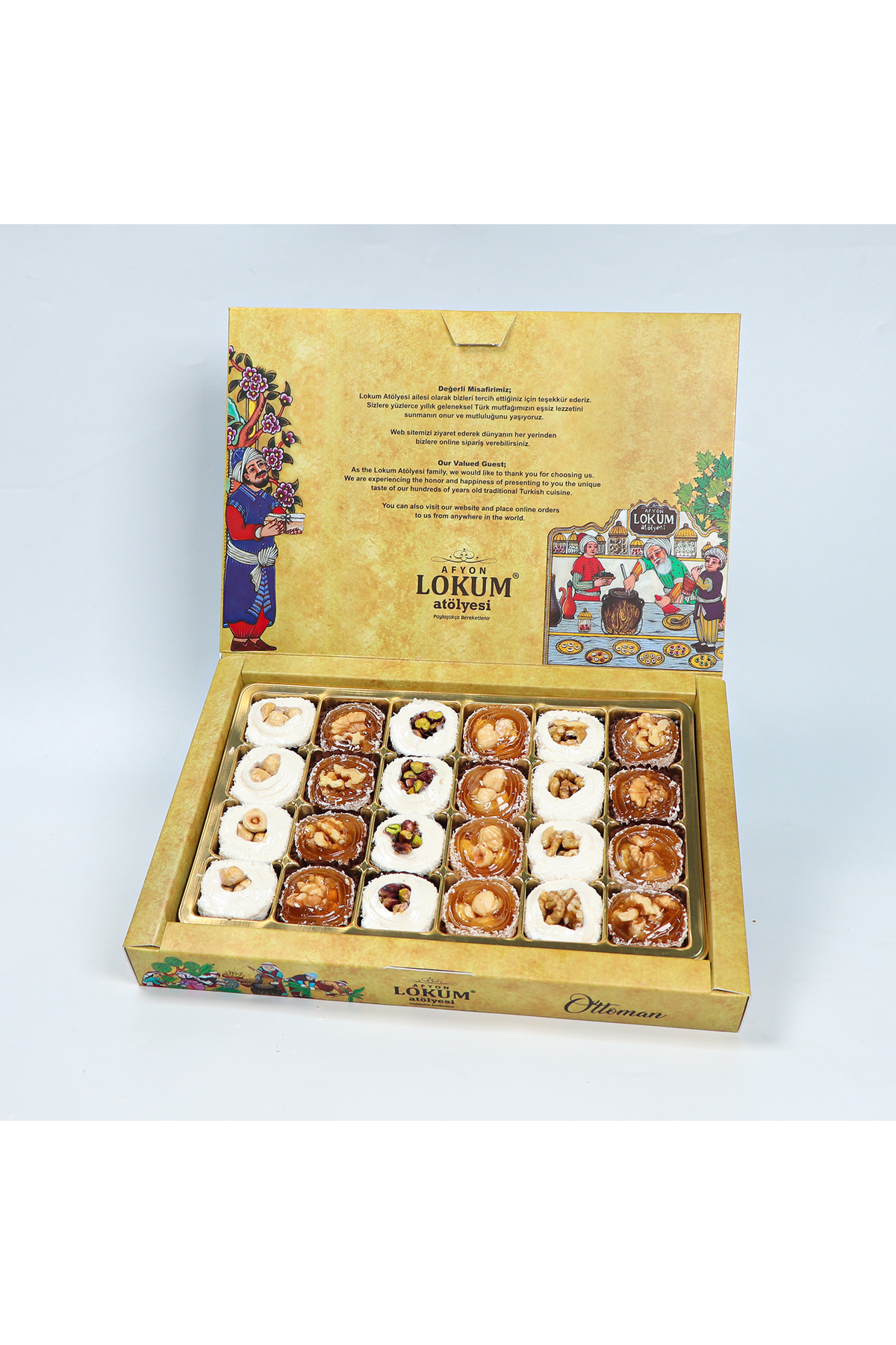 Lokum Atölyesi Karışık Çerezli Sarma Lokum 500g