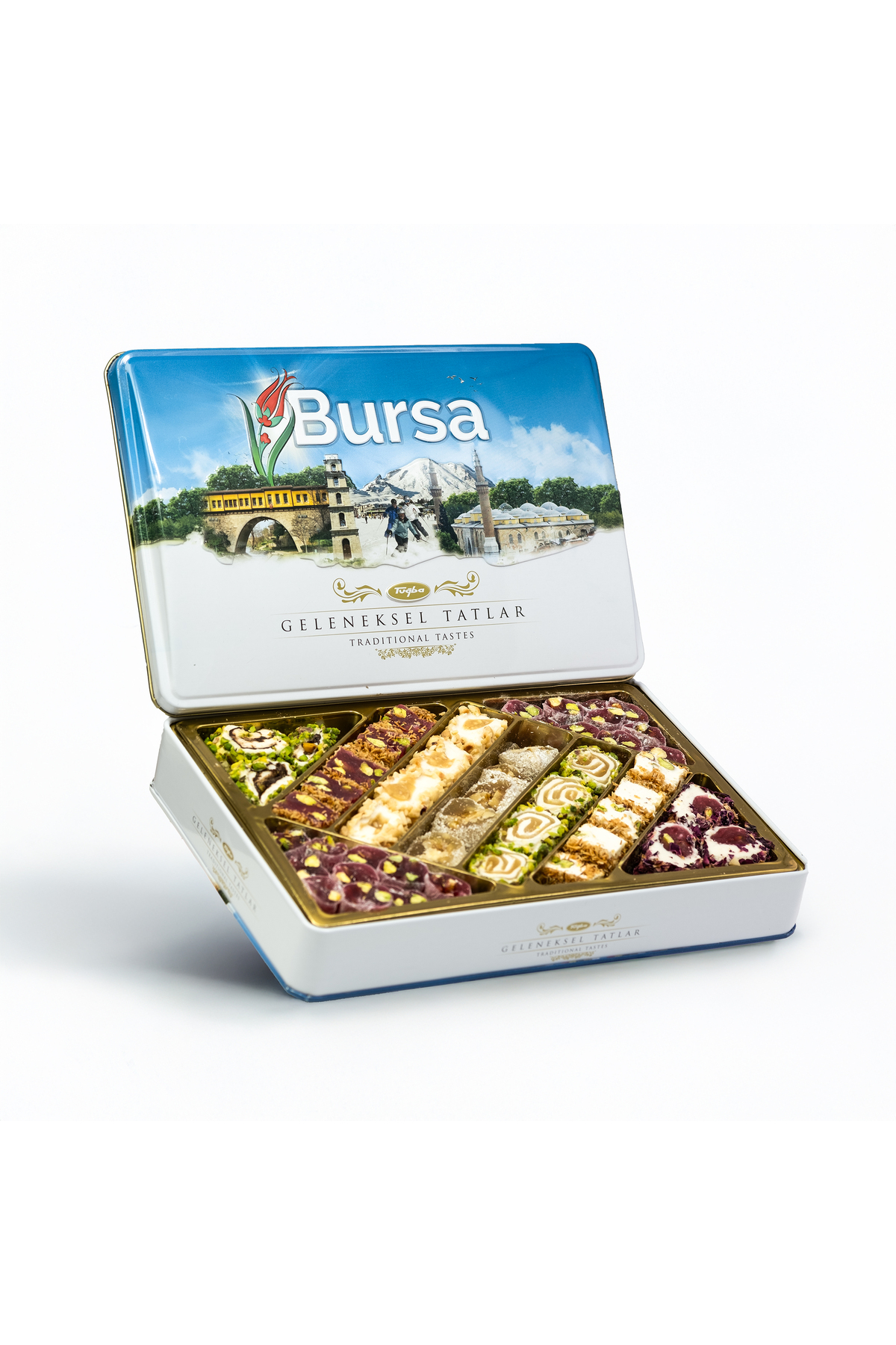 Tuğba Kuruyemiş Geleneksel Tatlar Metal Kutu 540 Gr (Bursa)