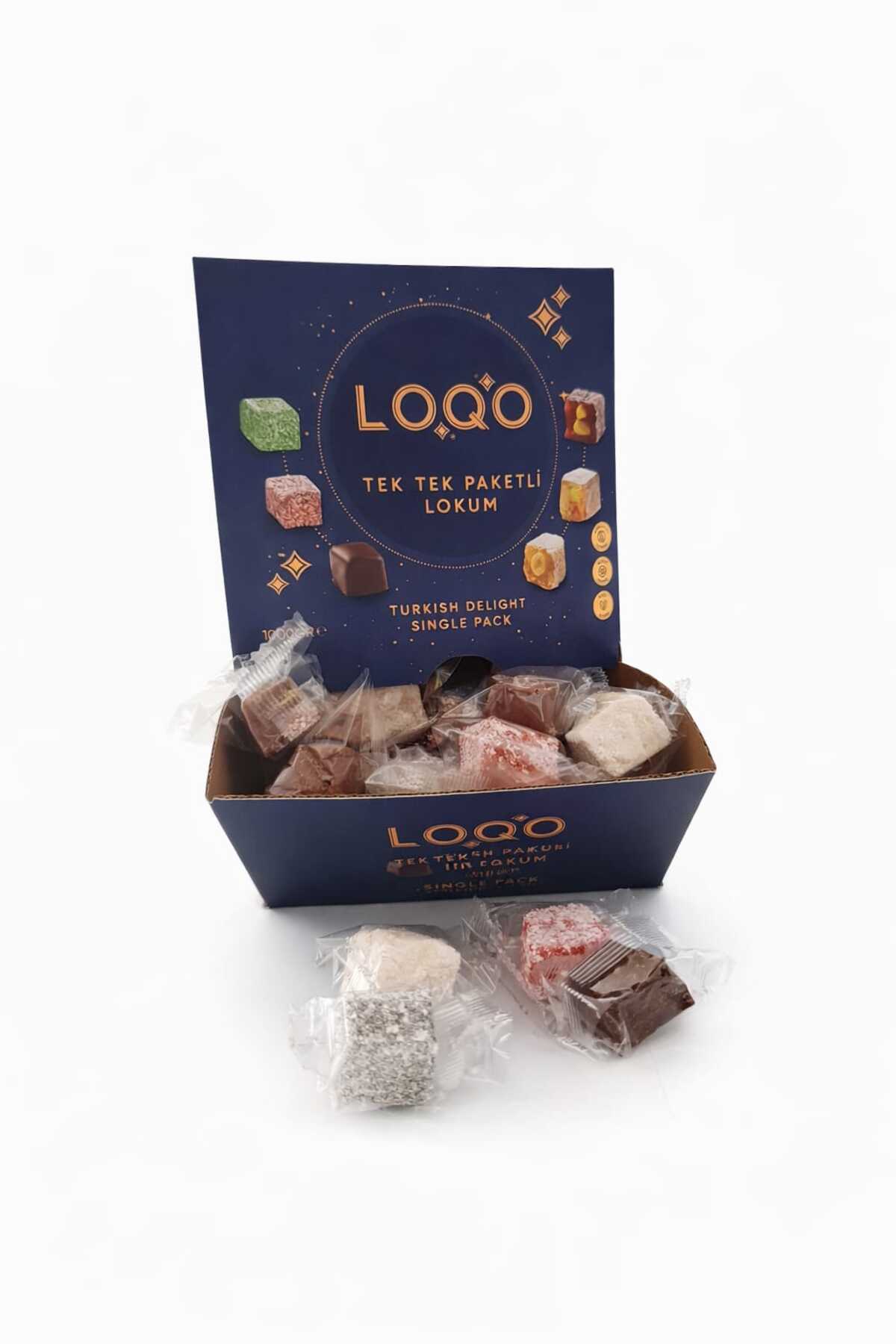 LOQO Karışık Kuruyemişli Lokum Hediyelik Stand Kutu (1 kg)