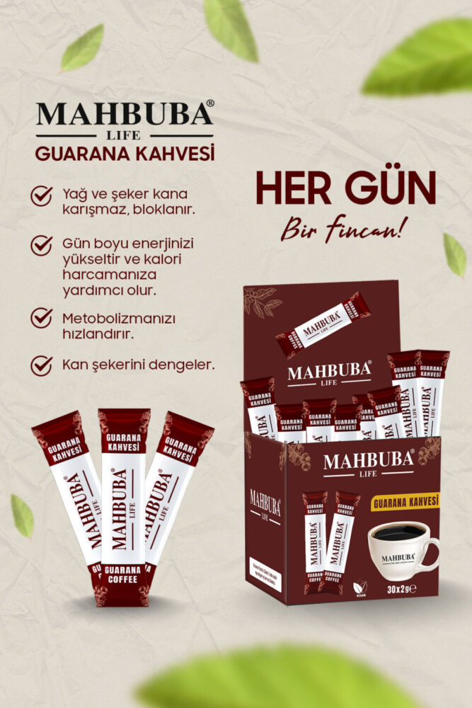 Mahbuba Guarana Özlü Premium Kahve Gün Boyu Enerji 2x60gr ( 2 Aylık 60 Kullanım ) - Görsel 2