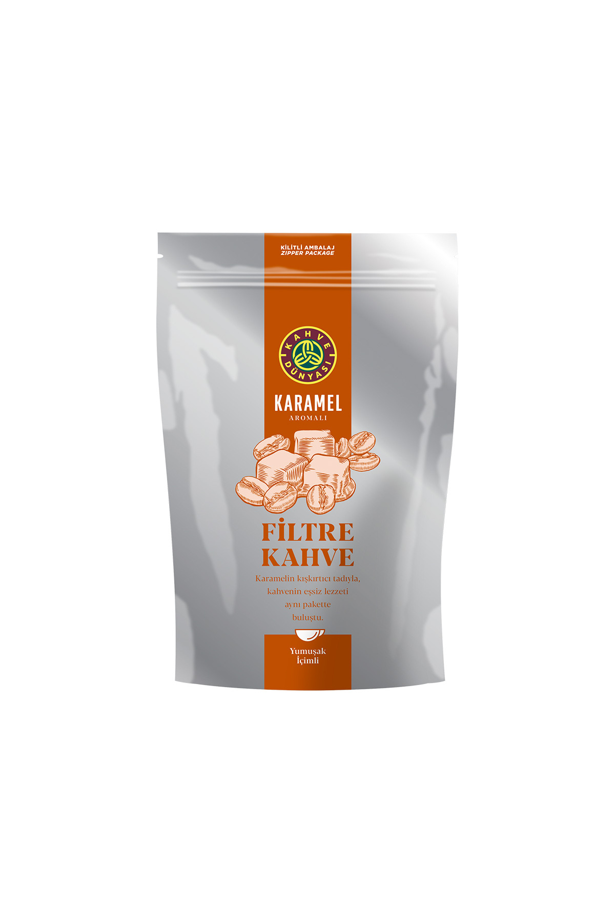 Kahve Dünyası Karamel Aromalı Filtre Kahve Kağıt Filtre Çekim 250 gr