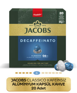 Jacobs Classico Kafeinsiz Nespresso Uyumlu Alüminyum Kapsül Kahve 20 Kapsül