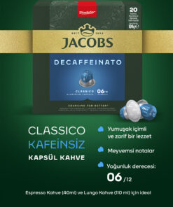 Jacobs Classico Kafeinsiz Nespresso Uyumlu Alüminyum Kapsül Kahve 20 Kapsül - Görsel 3