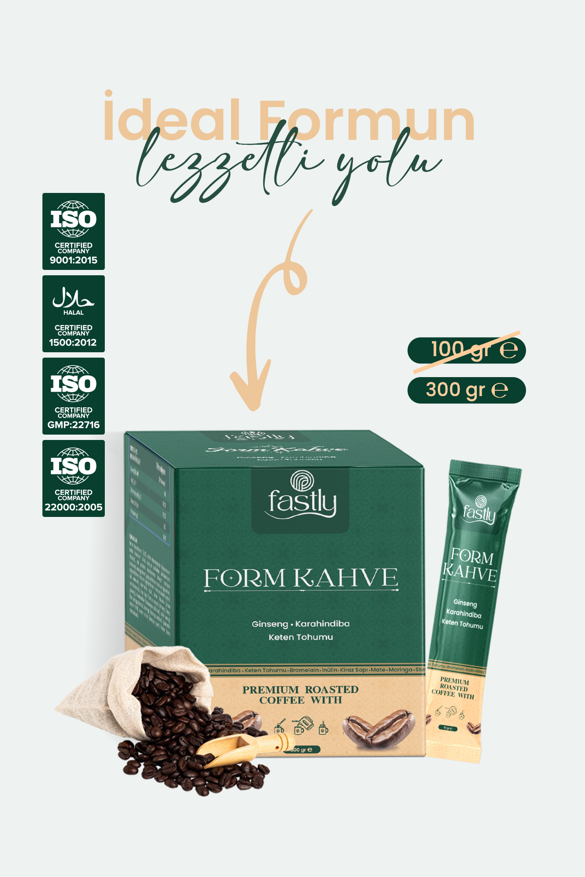 FASTLY Form Kahve - 300 Gram 30 Şase - Görsel 3