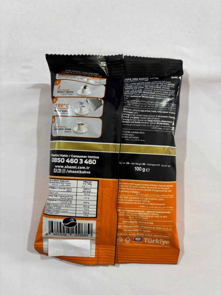 Shazel Portakallı Hazır Türk Kahvesi 100g X 3 Adet - Görsel 3