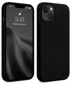 KVK PRİVACY Iphone 13-14-15 Uyumlu Lansman Kılıf Içi Kadifeli Kamera Yükseltili Silikon Kapak Siyah