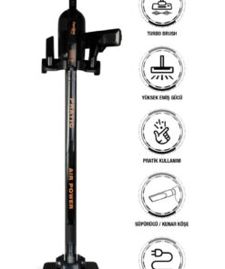 Pratic Aır Power P 1250 Siyah Torbasız Dönebilen Turbo Başlıklı Dikey Süpürge