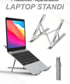 Nazalya Metal 7 Kademeli Ayarlanabilir Laptop Bilgisayar Standı - Macbook Notebook Tablet Uyumlu