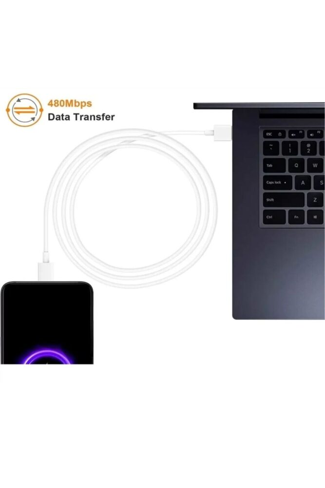 yumax Type-C Şarj Kablosu 6A Hızlı Şarj 67W USB C Data Transfer Android Uyumlu 1m - Görsel 2