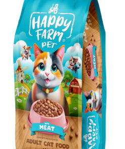 Alternative view of happy farm Etli Kedi Maması 15Kg