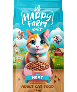 happy farm Etli Kedi Maması 15Kg