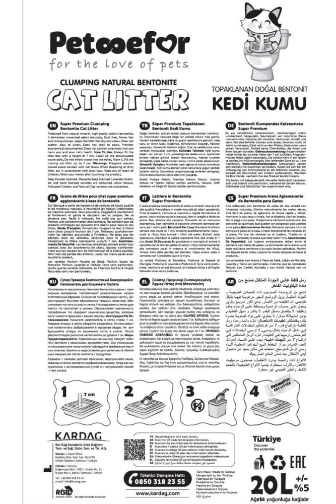 Petefor 20 LT Bebek Pudralı Kedi Kumu - Görsel 2