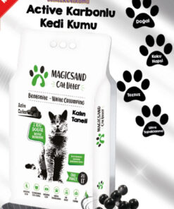 Magic Sand Cat Litter Active Carbon Kedi Kumu Kalın Taneli 20 Lt