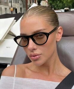 REN EYEWEAR Elara Kadın Güneş Gözlüğü UV400 Korumalı Hafif Siyah Çerçeve Açık Renk Cam popüler