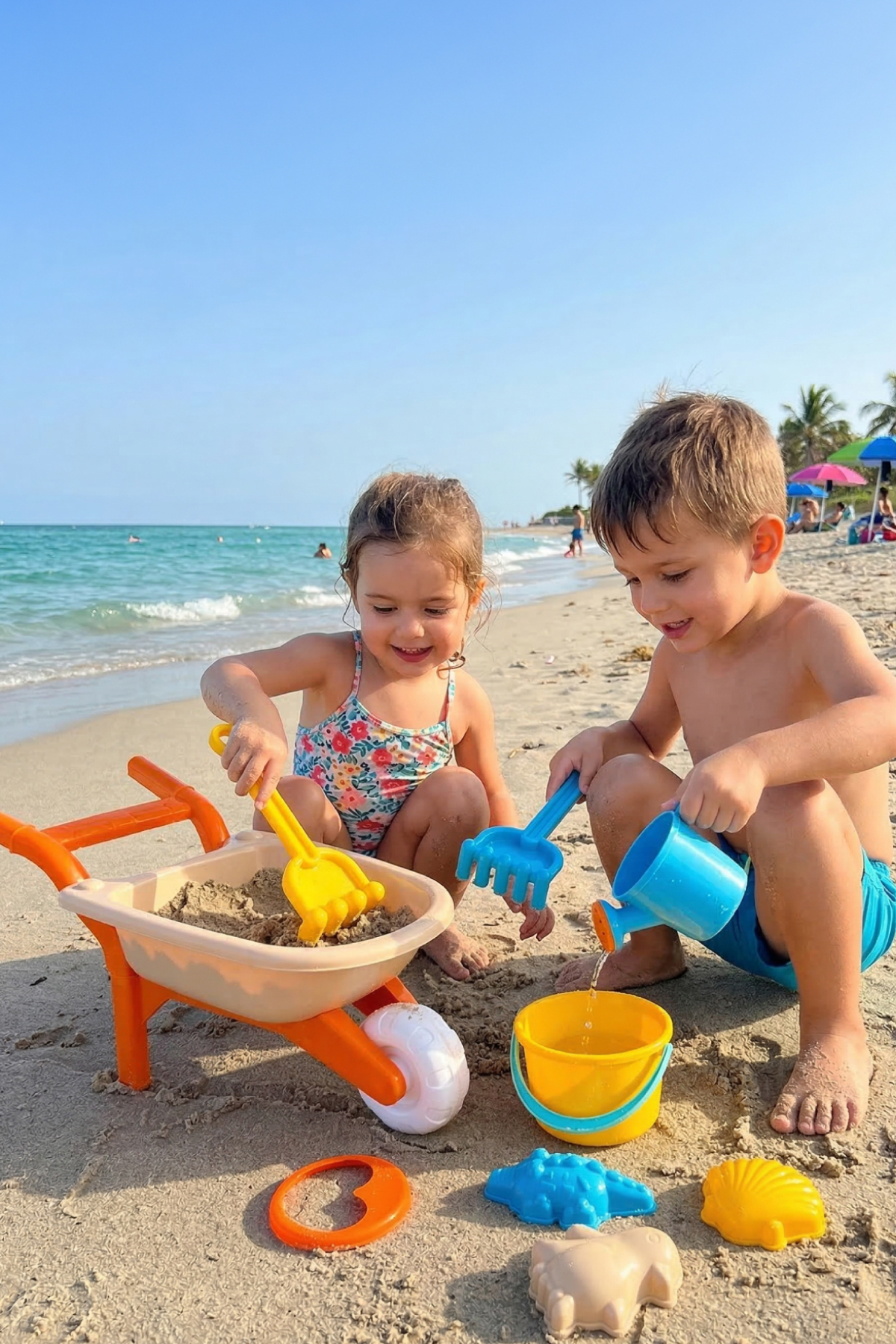 Waldern Toys El Arabası Aksesuarlı Plaj Kum Kovası Oyun Seti - Görsel 3