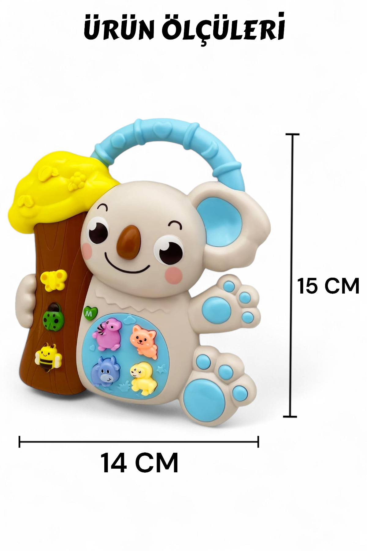 YILDIRIM OYUNCAK Sesli Işıklı Müzikli Koala Bebek Piyanosu - Müzikli Işıklı Bebek Piano Eğitici - Görsel 3