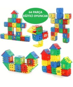 Alternative view of HAPPENS Puzzle City 3d Yapı Ve Tasarım Blokları 64 Parça Eğitici Oyuncak