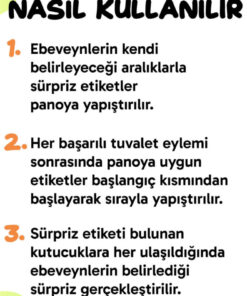 papermoods Eğlenceli ve Eğitici Tuvalet Eğitimi Sticker Panosu - Sevimli Sticker - Görsel 3