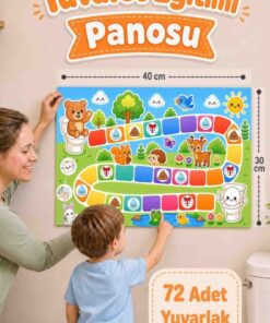 papermoods Eğlenceli ve Eğitici Tuvalet Eğitimi Sticker Panosu - Sevimli Sticker